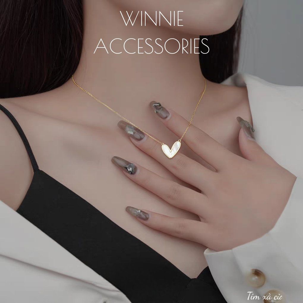  Dây chuyền titan Tim xà cừ 