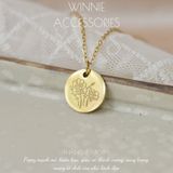  Dây chuyền titan Be You Birth month flower 