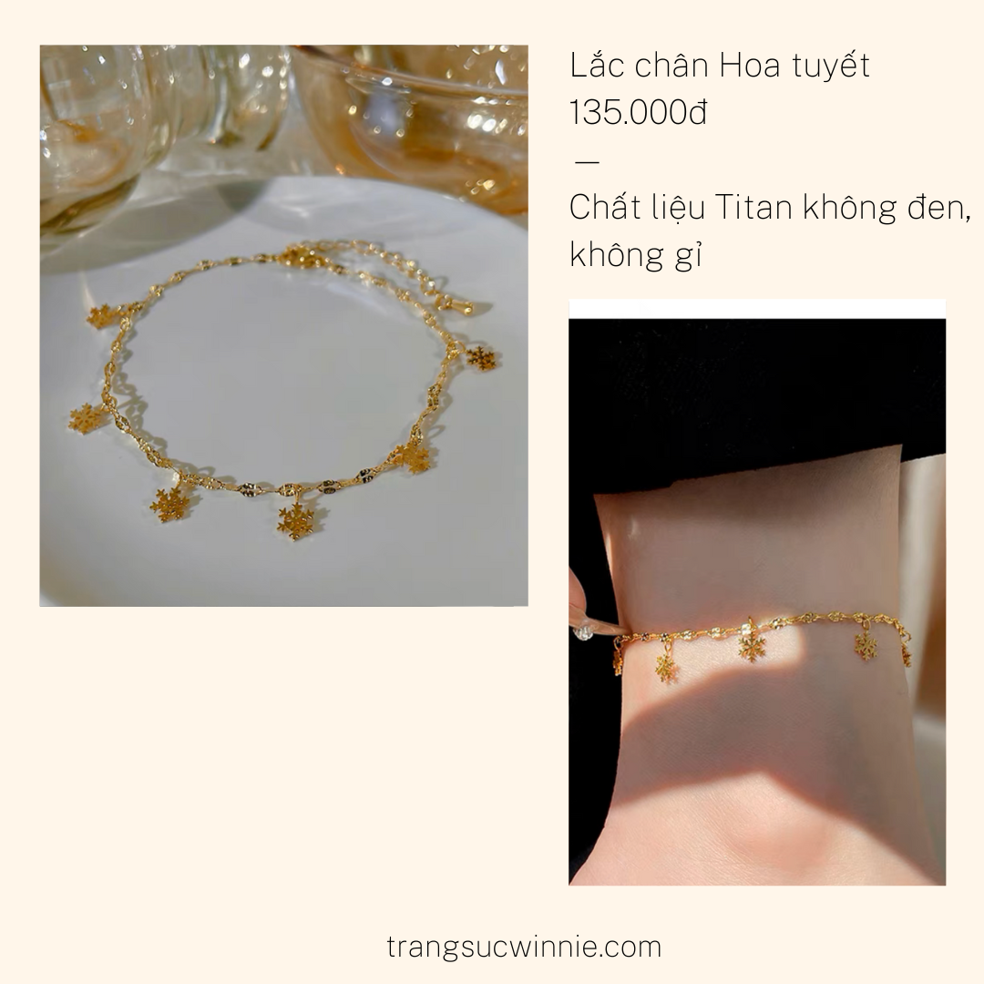  Lắc chân titan Hoa tuyết VG 