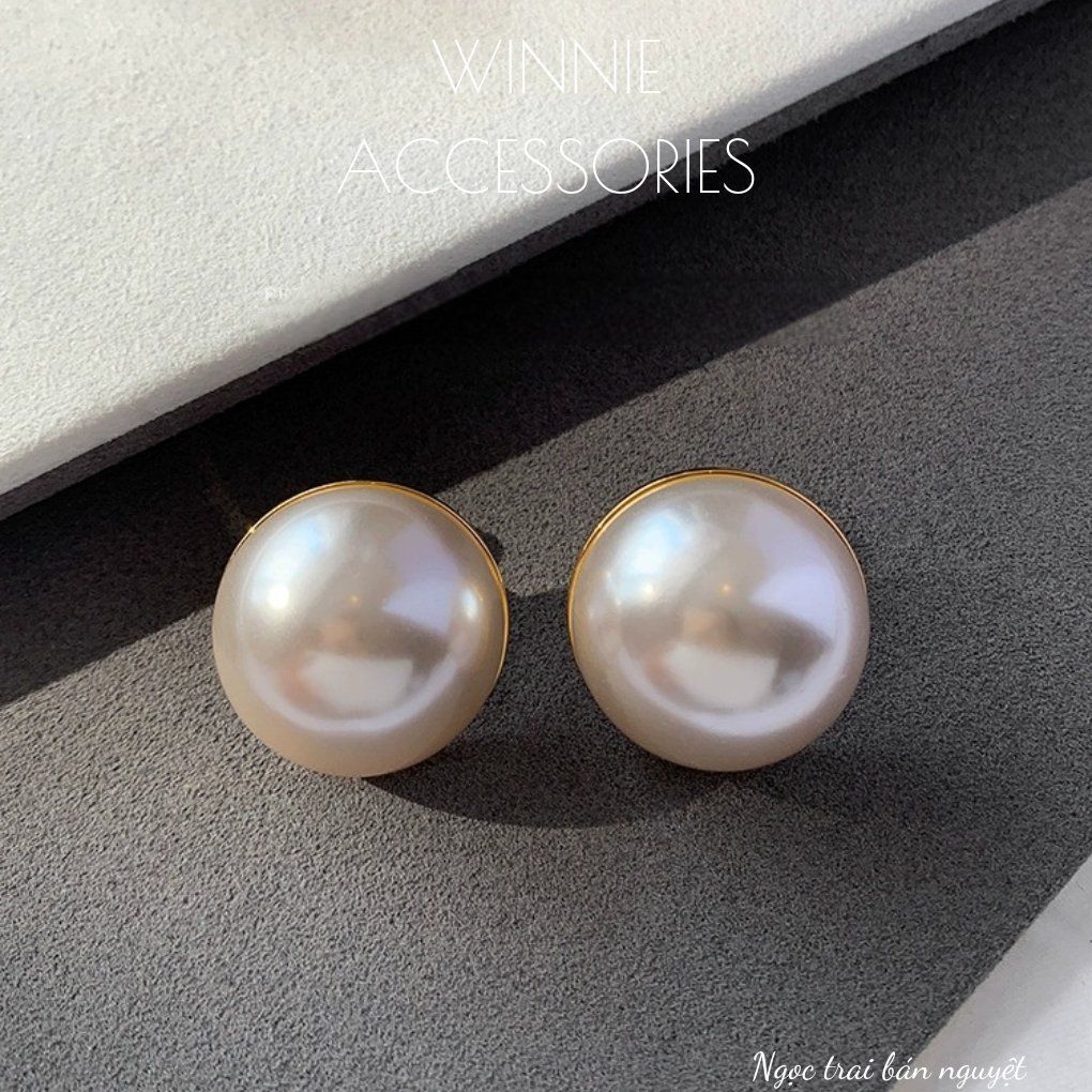  Hoa tai titan Ngọc trai bán nguyệt 