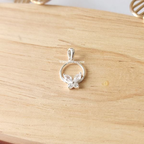  Charm Bạc S925 Bướm tròn 