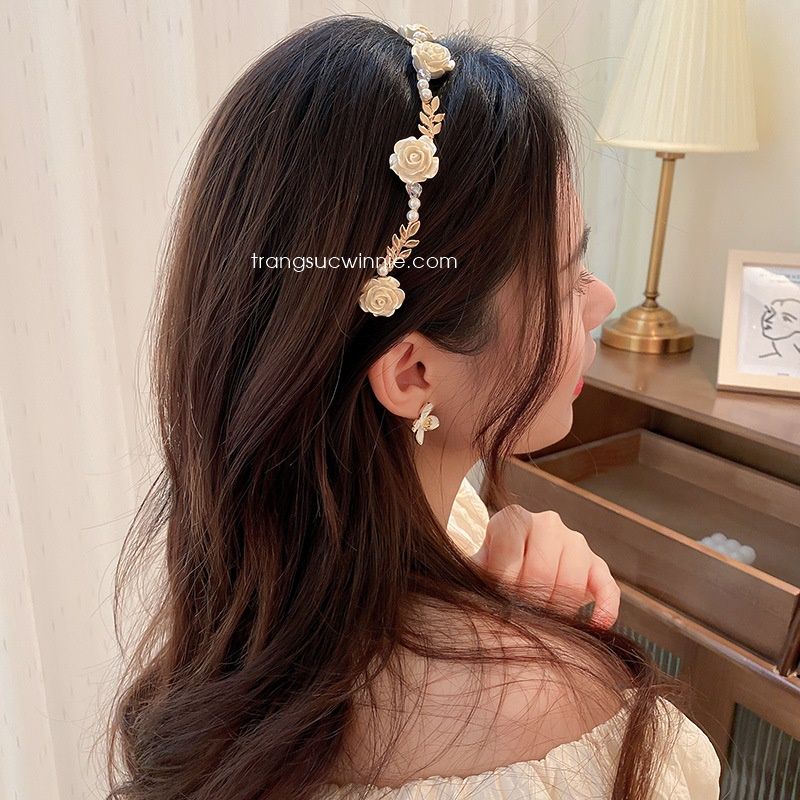  Cài tóc Hoa hồng Pháp 