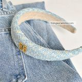  Cài tóc Tweed min xanh 