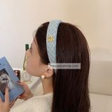  Cài tóc Tweed min xanh 