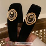  Cài tóc nhung đen rose 