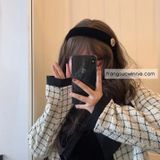  Cài tóc nhung đen rose 