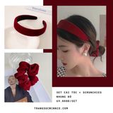  Cài tóc nhung đỏ SET 