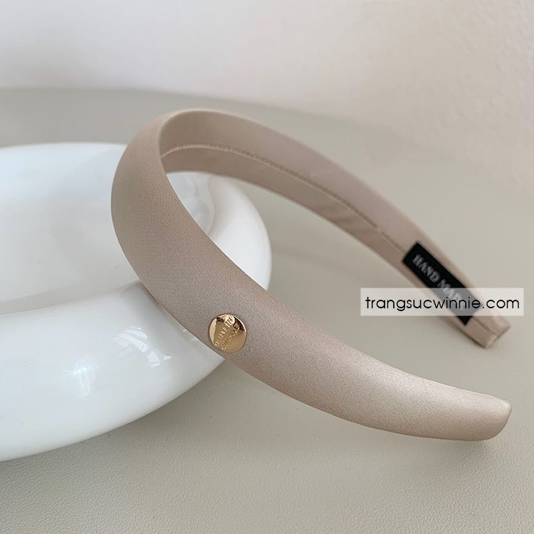  Cài tóc Satin Oval Champange 