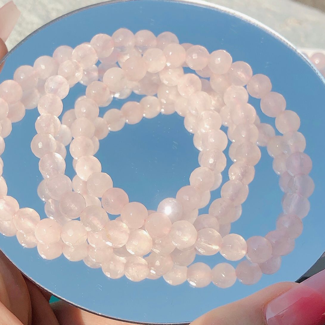  Vòng tay Thạch Anh hồng 6mm 