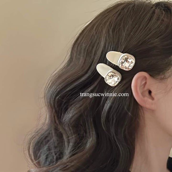  Kẹp tóc Chic trắng (set 2 cái) 