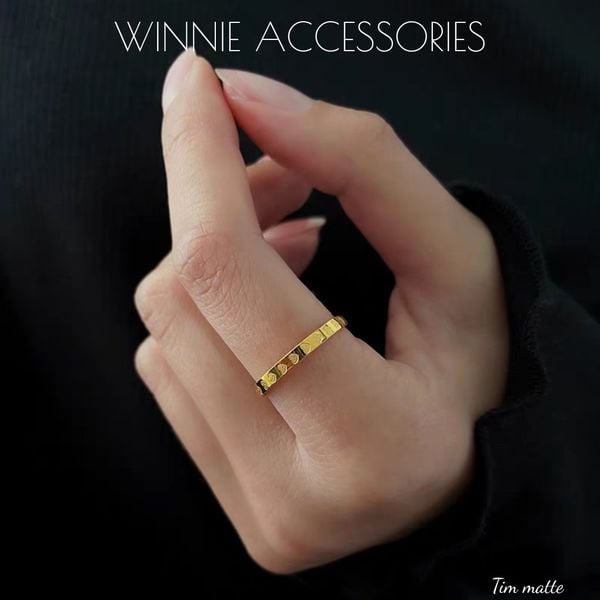  Nhẫn titan Tim matte 