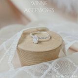  Nhẫn Bạc S925 Đá Nam Phi Oval white 
