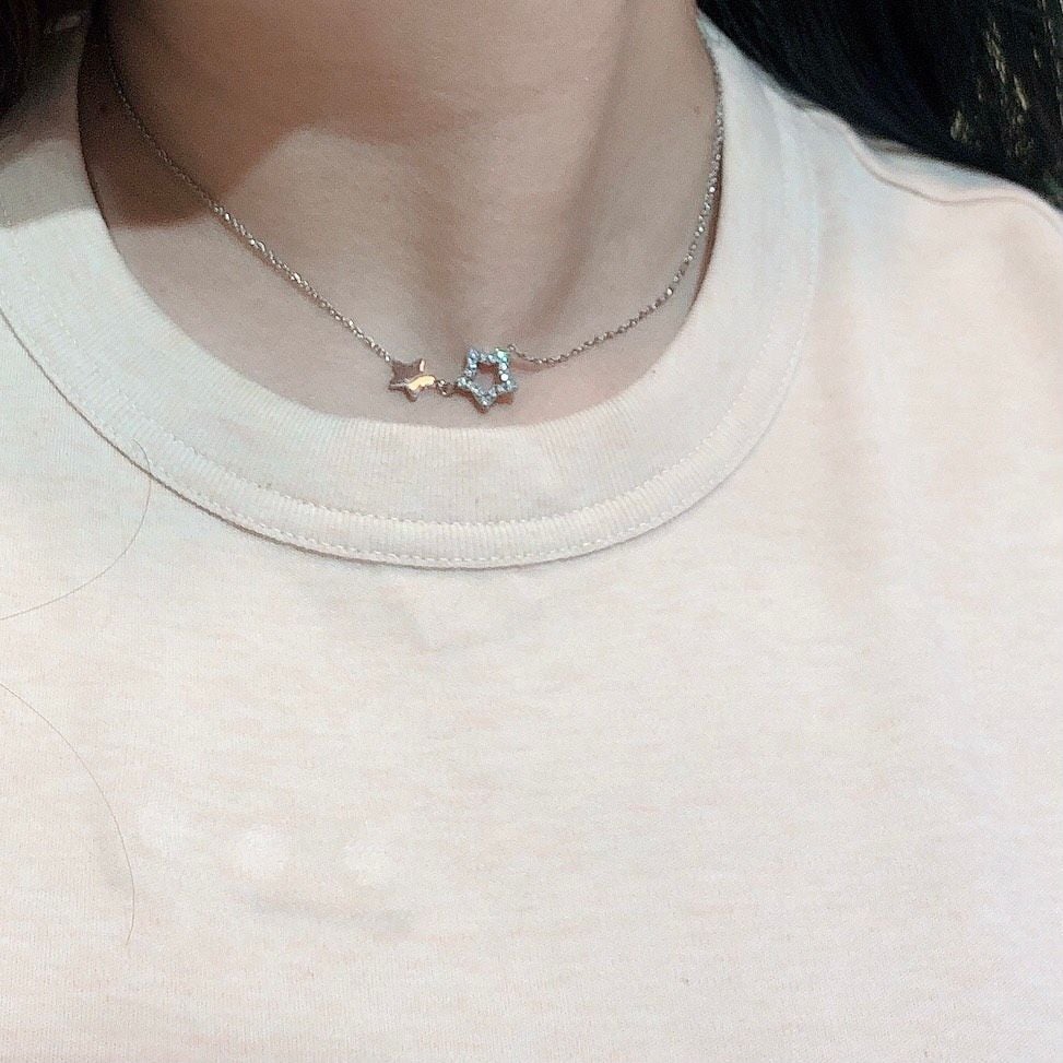  Dây chuyền titan Sao đôi B 
