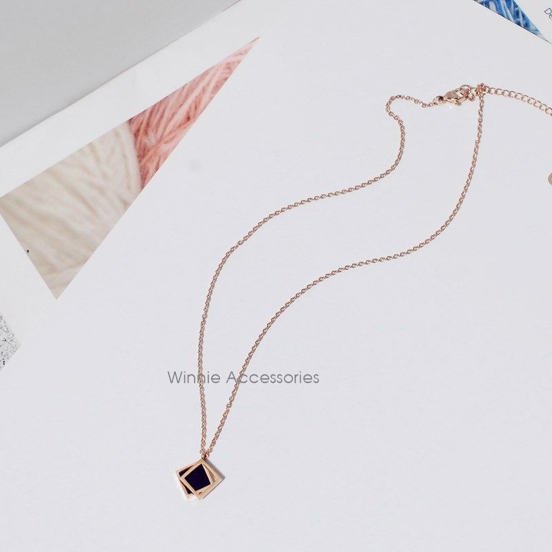  Dây chuyền titan 2square - Đ 