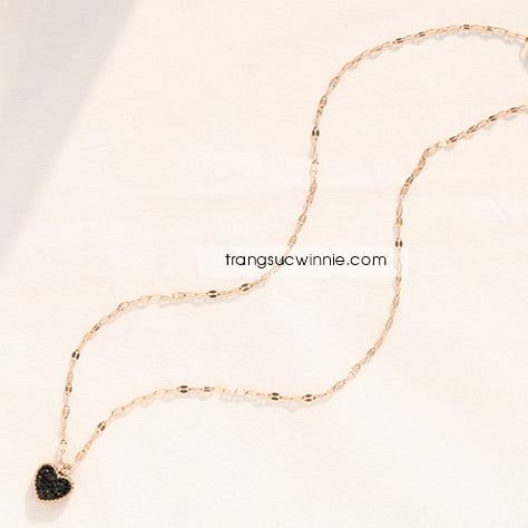  Dây chuyền titan 2 tone heart twist 
