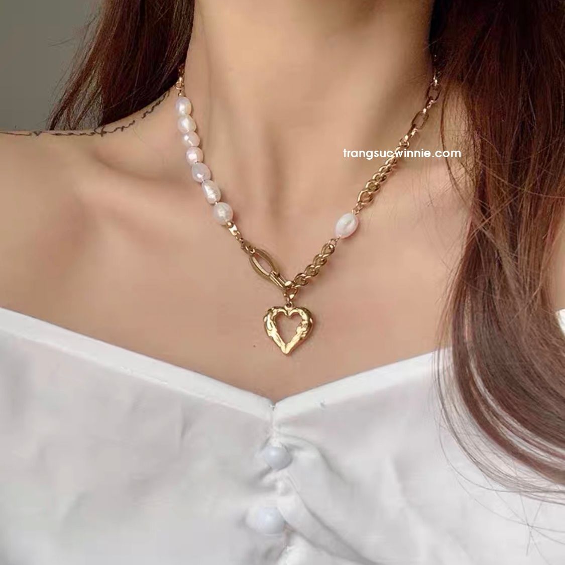  Dây chuyền Angel pearl 