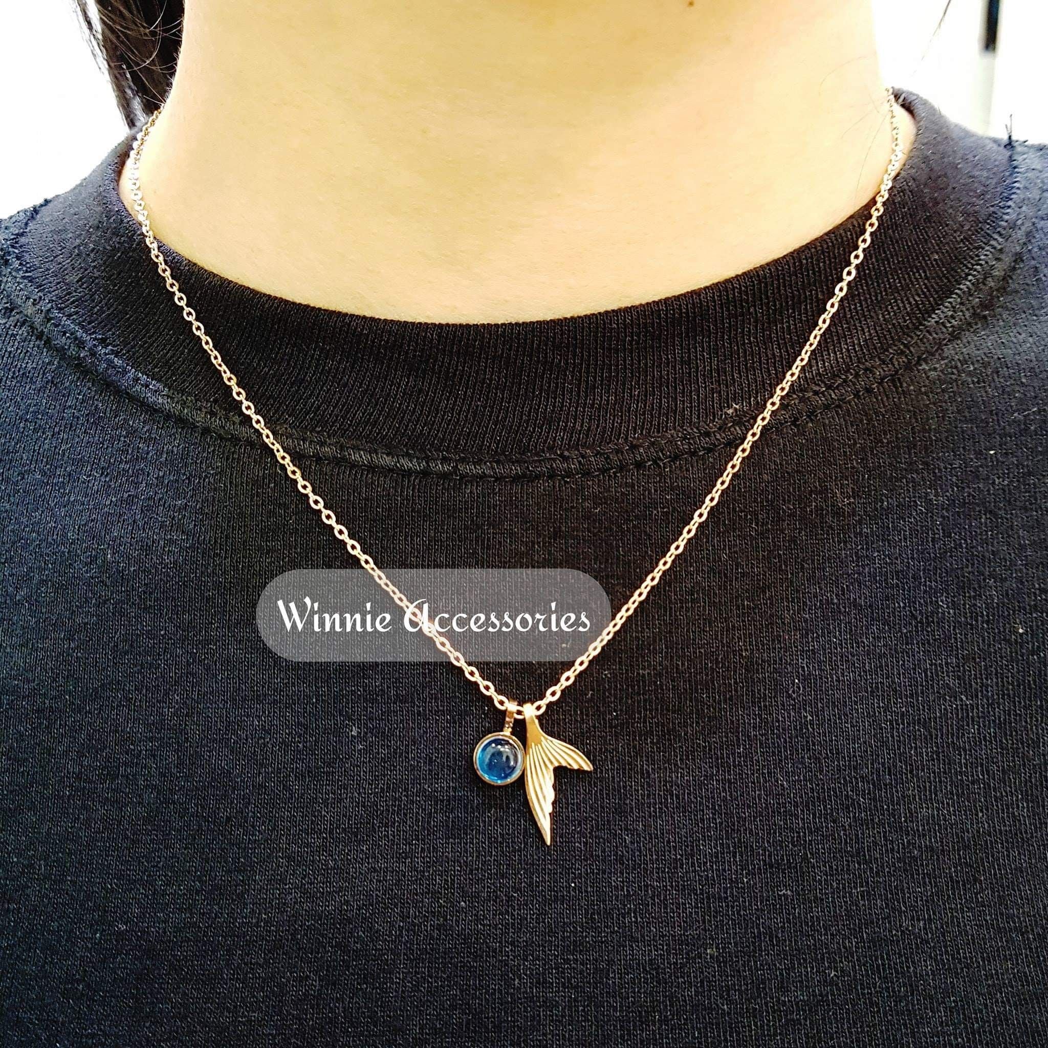  Dây chuyền titan Aquamarine 