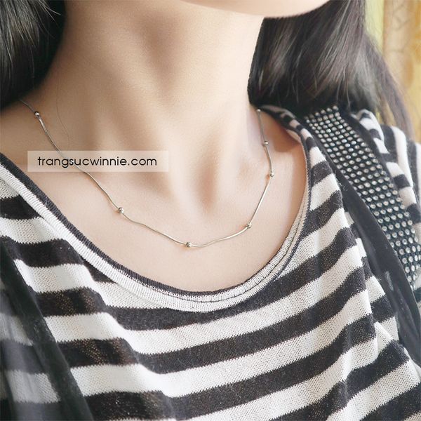  Dây chuyền titan bi 