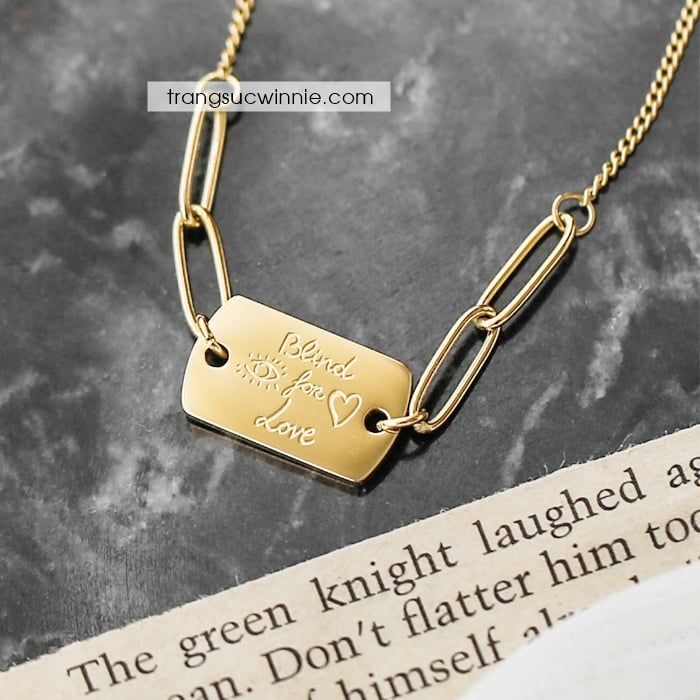  Dây chuyền titan Blind for love 