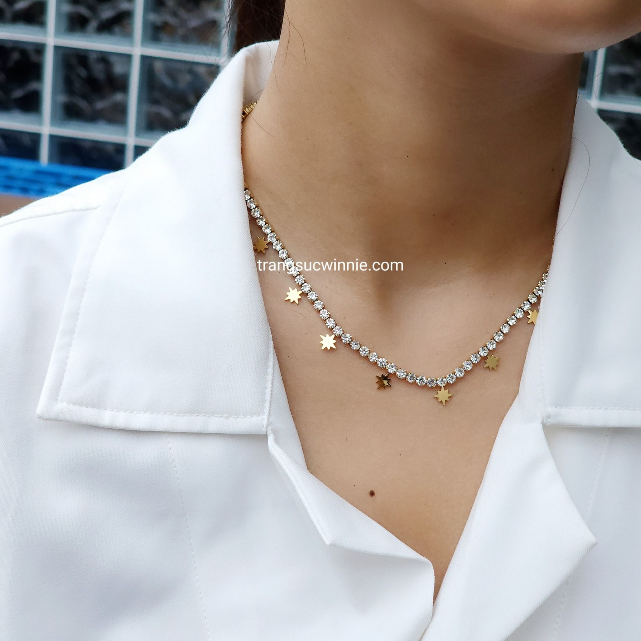  Dây chuyền titan Bling sao VG 