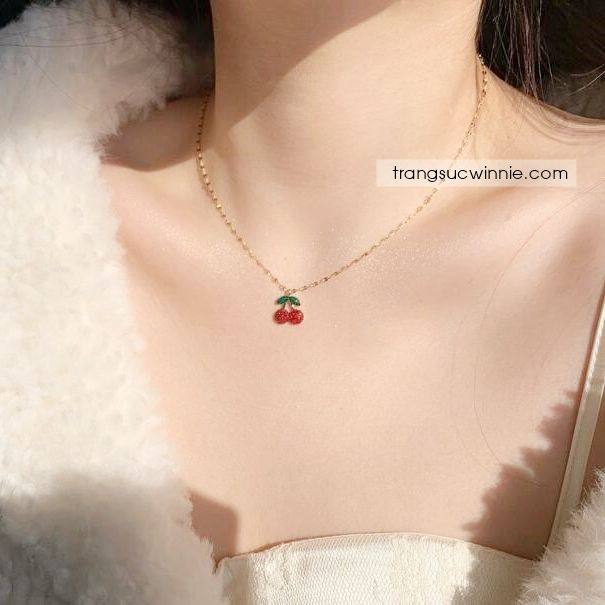  Dây chuyền titan Cherry đỏ VG 