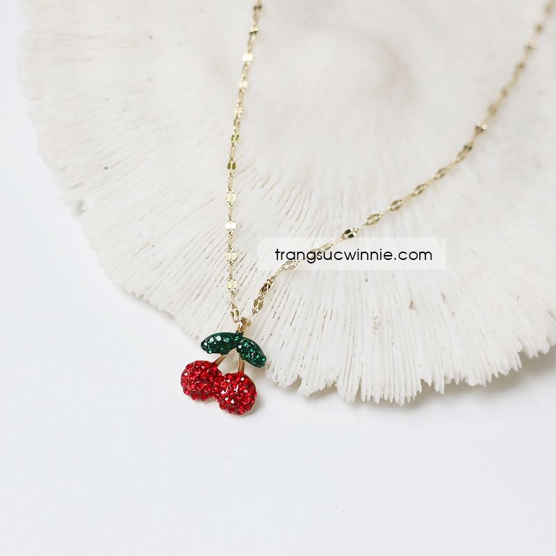  Dây chuyền titan Cherry đỏ VG 