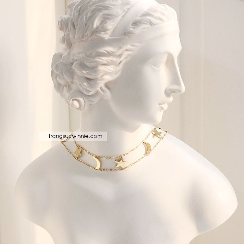  Dây chuyền titan choker galaxy 