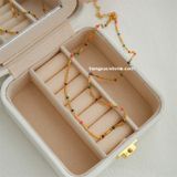  Dây chuyền titan Choker hạt màu 
