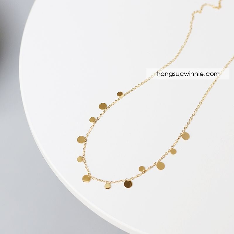  Dây chuyền titan Circle Drop 
