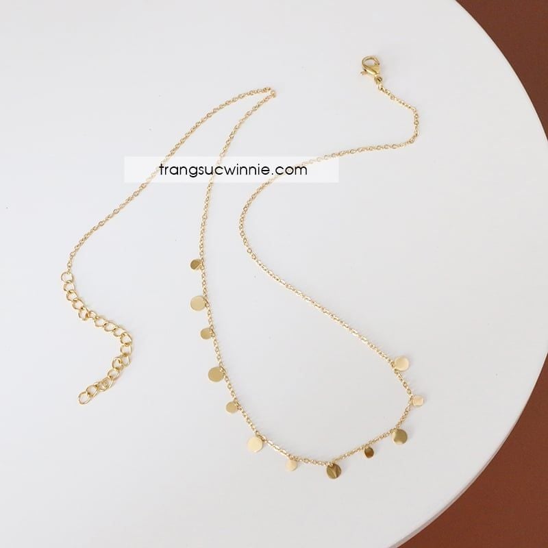  Dây chuyền titan Circle Drop 