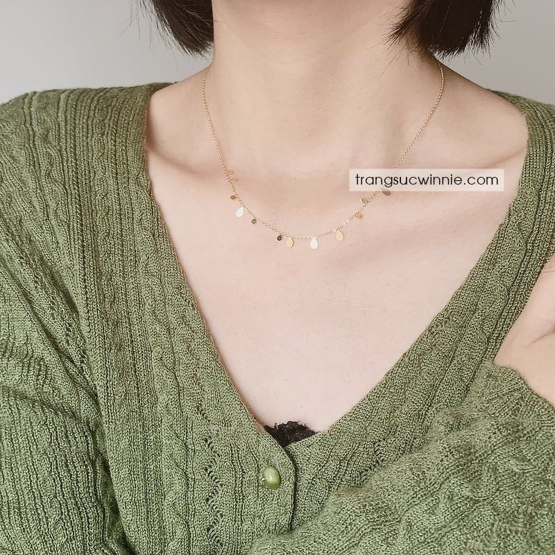  Dây chuyền titan Circle Drop 