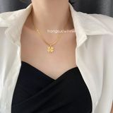  Dây chuyền titan CK clover sọc VG 