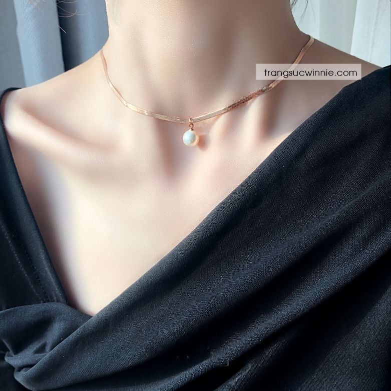  Dây chuyền CK ngọc trai 