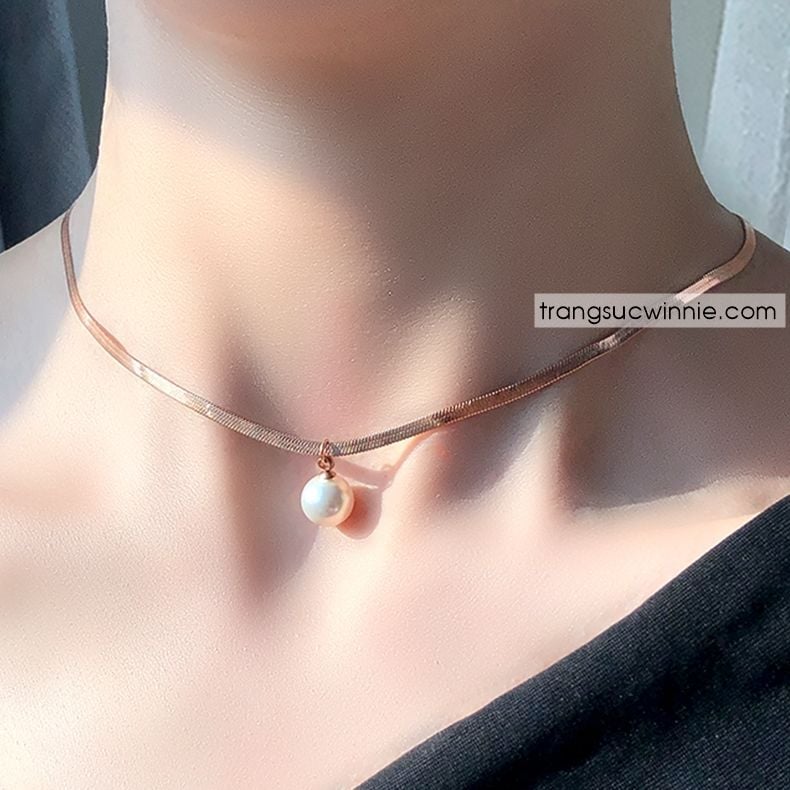  Dây chuyền CK ngọc trai 