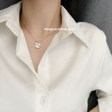  Dây chuyền titan Clover sọc B 