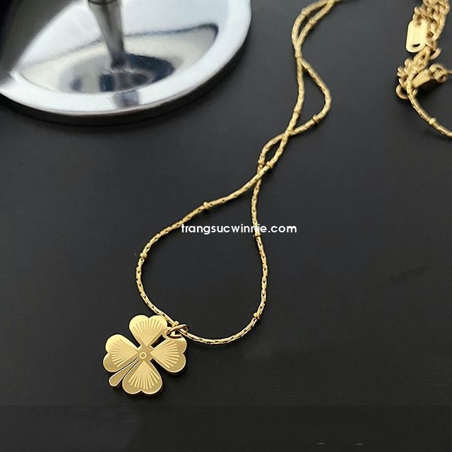  Dây chuyền titan Clover sọc VG 