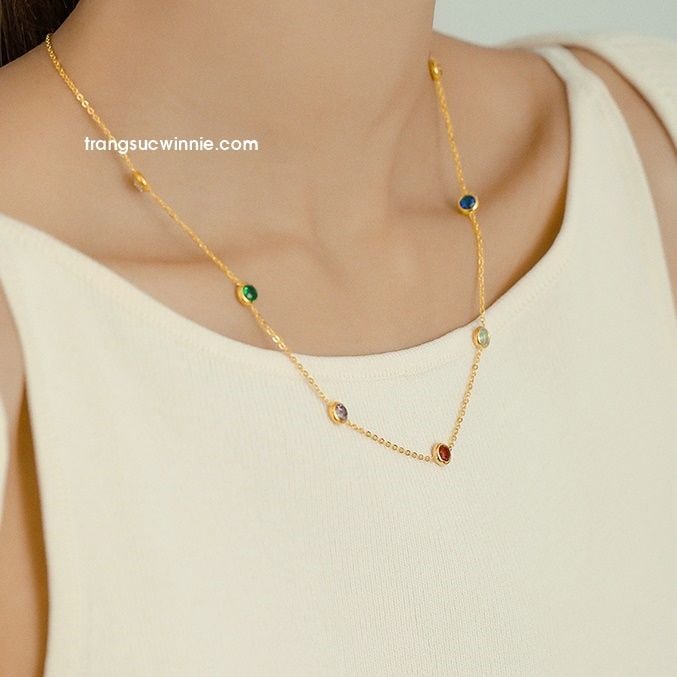  Dây chuyền titan Color dot 