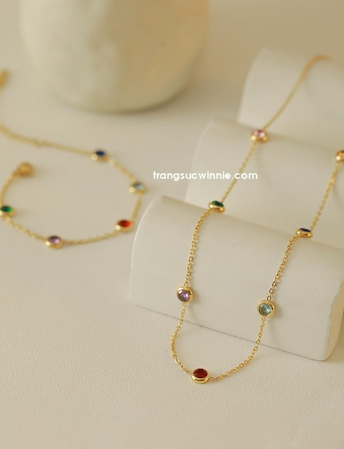  Dây chuyền titan Color dot 