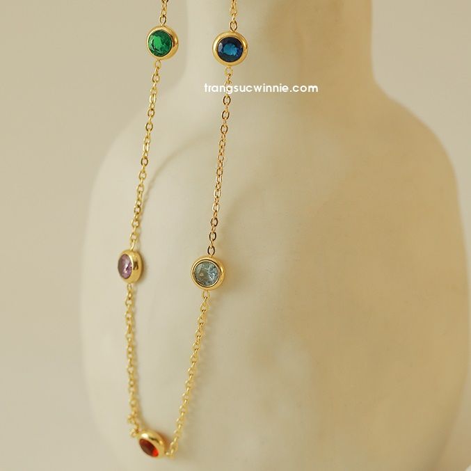  Dây chuyền titan Color dot 