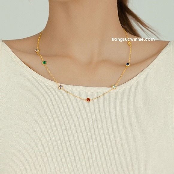  Dây chuyền titan Color dot 