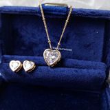  Dây chuyền titan Color heart Trắng 