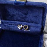  Hoa tai titan Color heart Xanh dương 