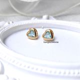  Hoa tai titan Color heart Xanh nhạt 