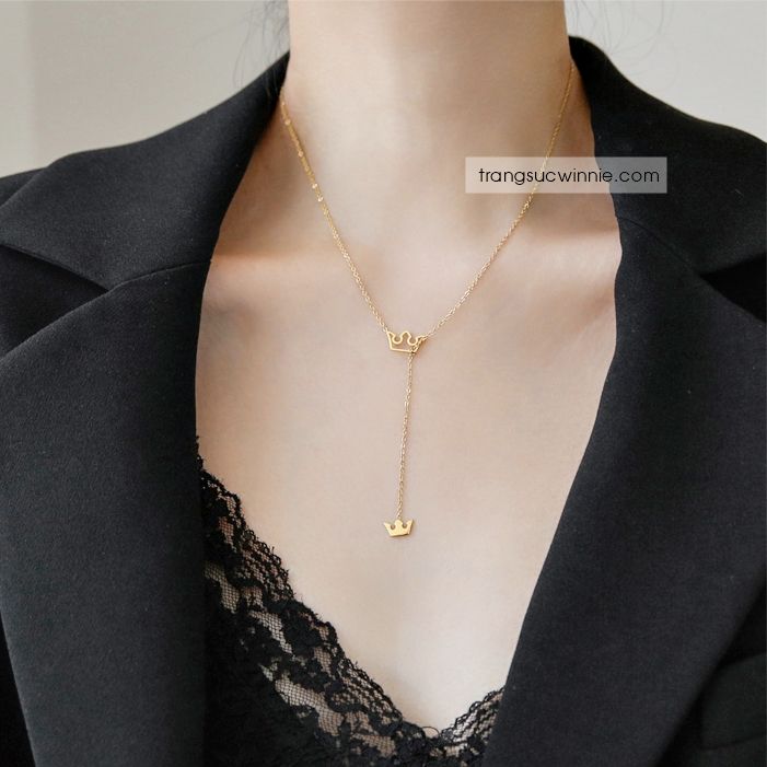  Dây chuyền titan Crown fit 