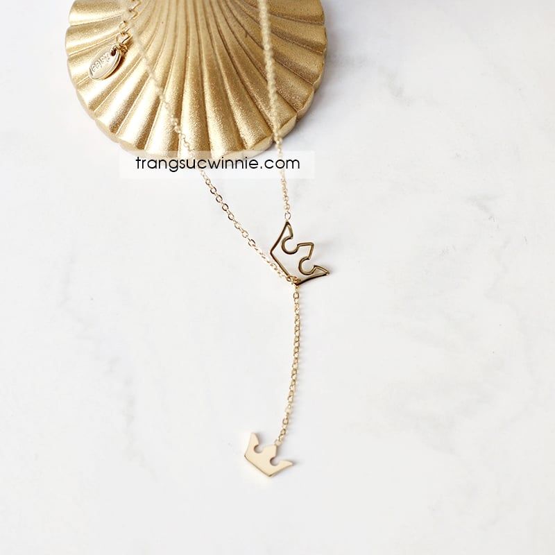  Dây chuyền titan Crown fit 