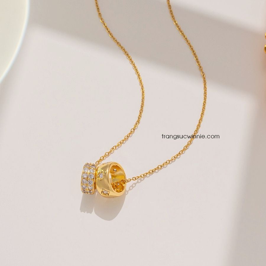  Dây chuyền titan Double Ring VG 
