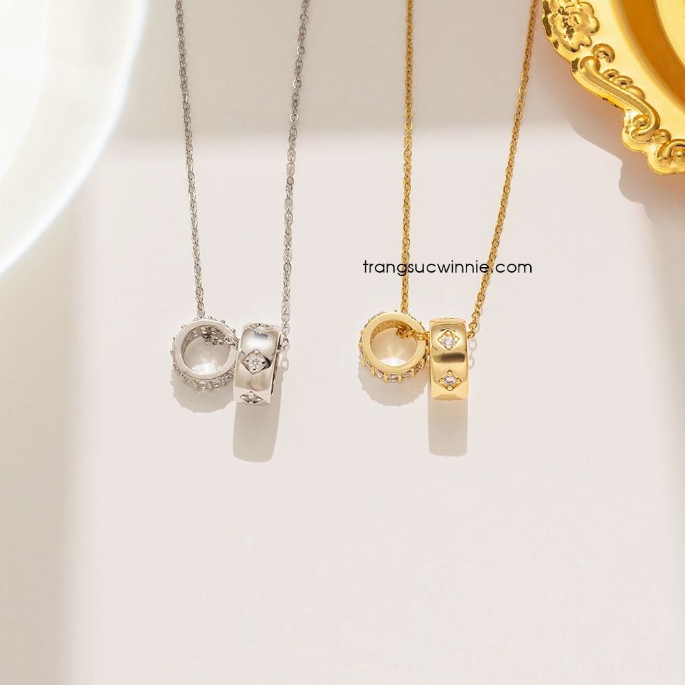  Dây chuyền titan Double Ring VG 