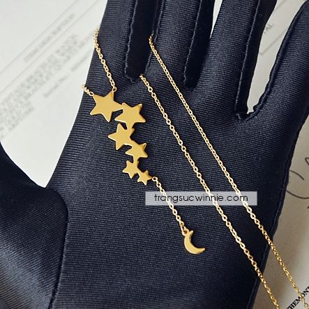  Dây chuyền titan Golden star 