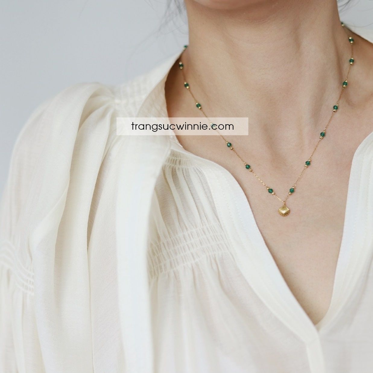  Dây chuyền titan Greenie seashell 