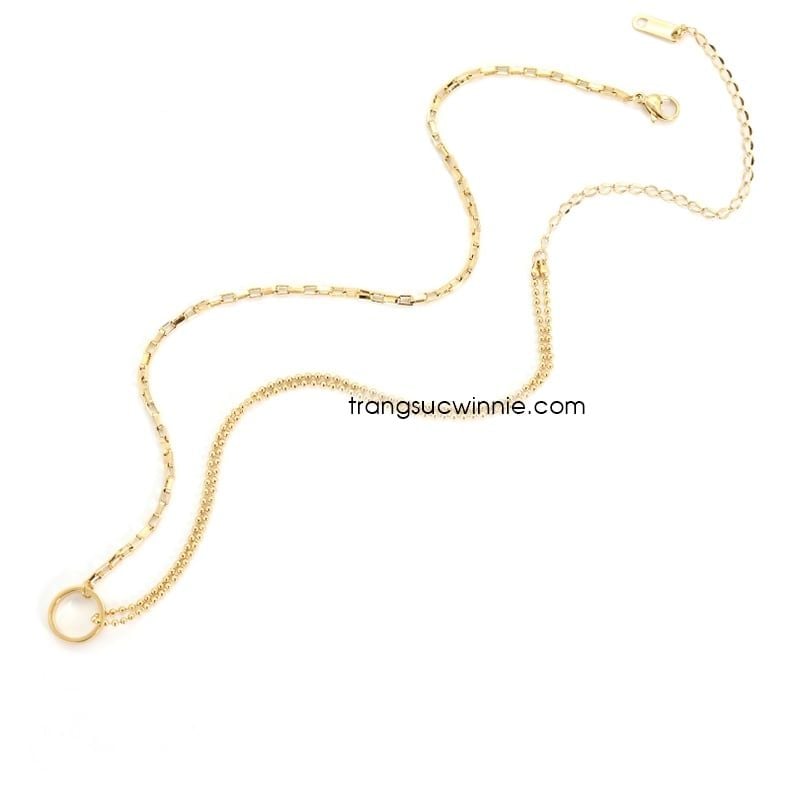  Dây chuyền titan Half 